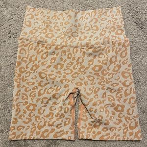 CHEETA PRINT WORKOUT SHORTS